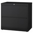 Scranton & Co 36-in Metal 2 Drawer Lateral File Cabinet Black