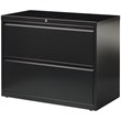 Scranton & Co 36-in Metal 2 Drawer Lateral File Cabinet Black