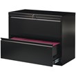 Scranton & Co 36-in Metal 2 Drawer Lateral File Cabinet Black