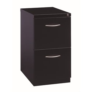 Scranton & Co 23-in 2-Drawer Mobile Metal File Cabinet in Black