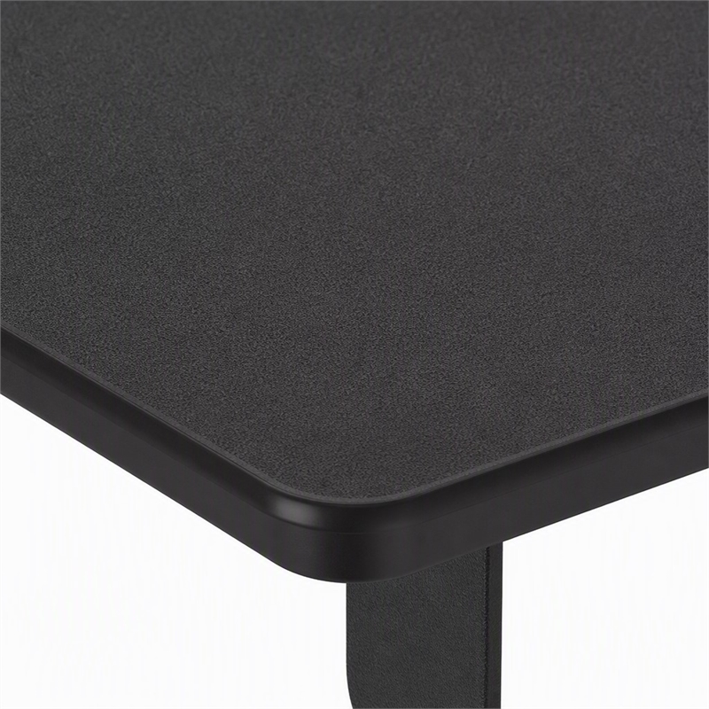 Scranton & Co 24x60 Adjustable Height Folding Table in Black Granite Finish
