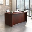 Scranton & Co Bowfront Executive Desk in Engineered Wood & Cherry Finish