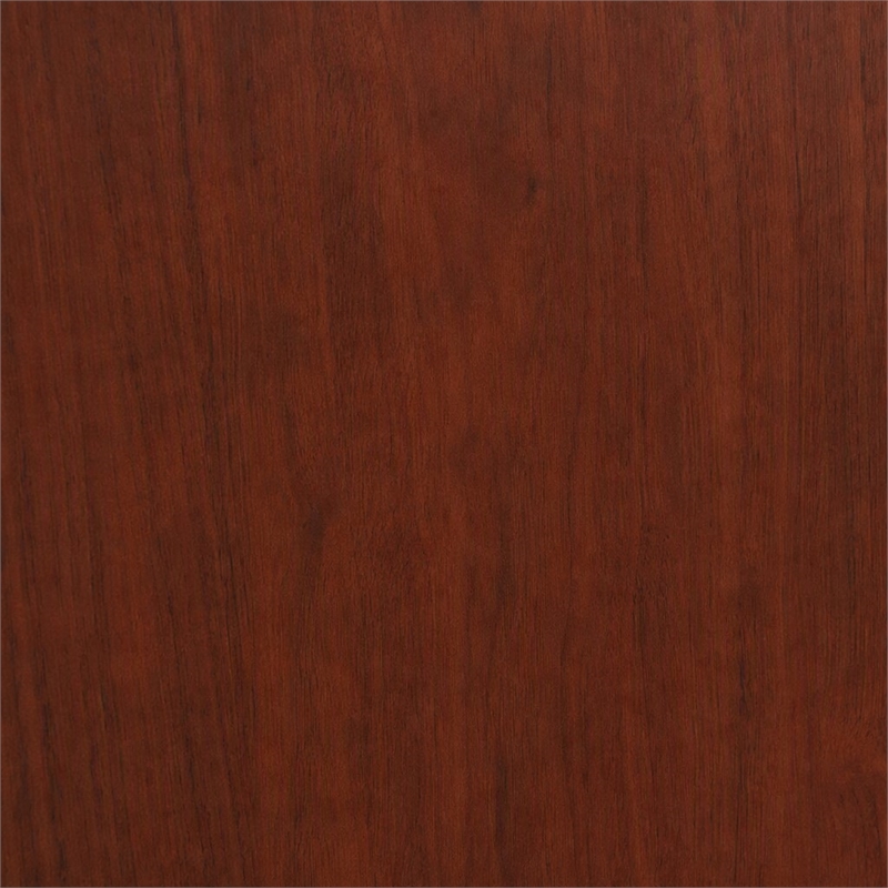 Scranton & Co Bowfront Executive Desk in Engineered Wood & Cherry Finish