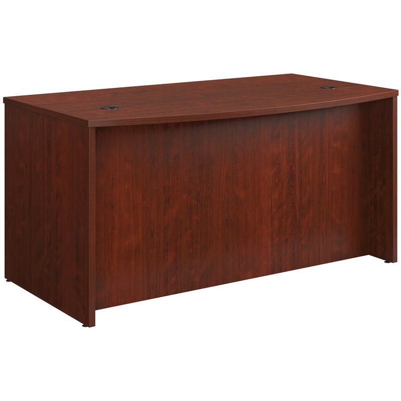 Scranton & Co Bowfront Executive Desk in Engineered Wood & Cherry Finish
