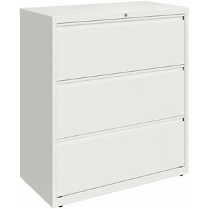 Scranton & Co 36&quot Wide 3 Drawer Metal Lateral File Cabinet in Matte White