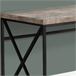 Scranton & Co Computer Desk with Metal Legs in Taupe Wood-Style Finish