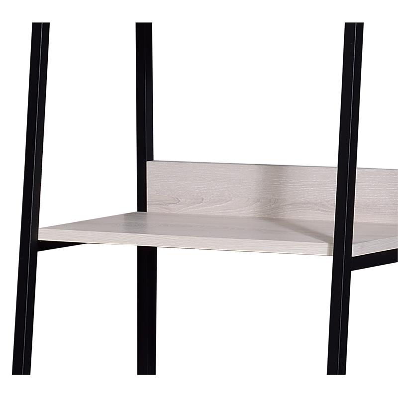 Scranton & Co Ladder Bookshelf with 5 Wooden Shelves in Natural & Black