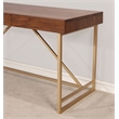 Scranton & Co Wood 3-Drawer Writing Desk in Light Walnut