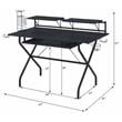 Scranton & Co Black 2-Shelf Wooden Computer Desk with Keyboard Tray