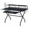 Scranton & Co Black 2-Shelf Wooden Computer Desk with Keyboard Tray