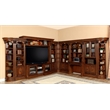 Scranton & Co Wooden Outside Corner Bookcase Antique Pecan Finish