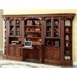 Scranton & Co Wooden Outside Corner Bookcase Antique Pecan Finish