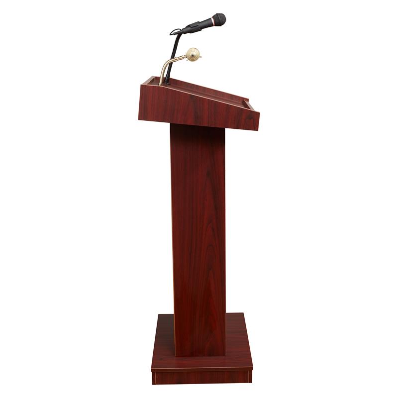 Scranton & Co 40W Modern Sound Lectern in Mahogany with Casters
