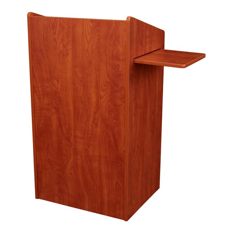 Scranton & Co Wood Aristocrat Non-Sound Lectern with Shelves in Cherry
