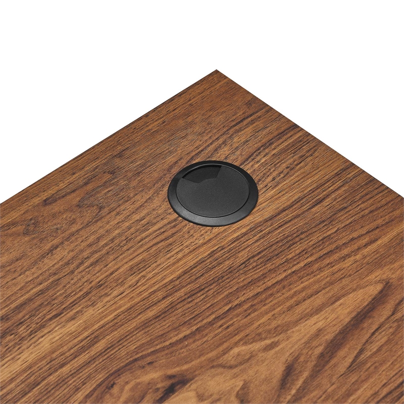 Scranton & Co Wall-Mount Corner Wood Office Desk in Walnut and White