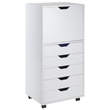 Scranton & Co 5-Drawer Tall Wood Storage Cabinet in White Finish