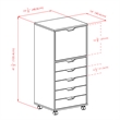 Scranton & Co 5-Drawer Tall Wood Storage Cabinet in White Finish