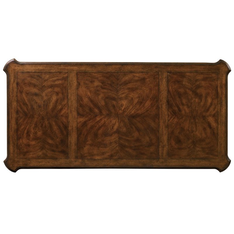 Scranton & Co Executive Desk in Mahogany Wood Finish with Rubberwood Solids
