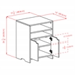 Scranton & Co Charcoal Open Shelf Storage Cabinet with 4 Adjustable Shelves