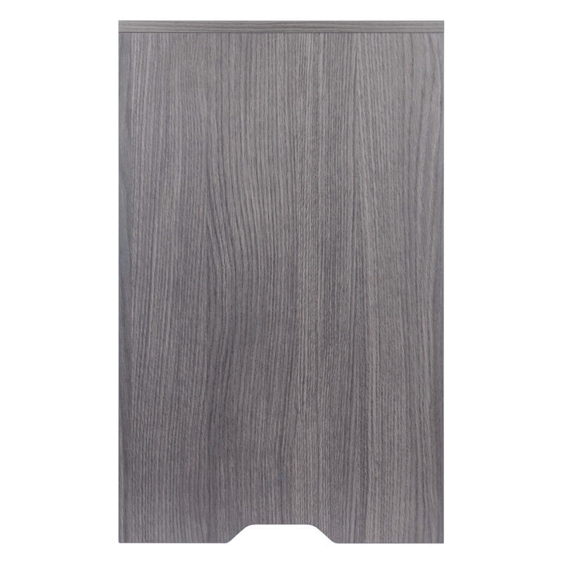 Scranton & Co Charcoal Open Shelf Storage Cabinet with 4 Adjustable Shelves