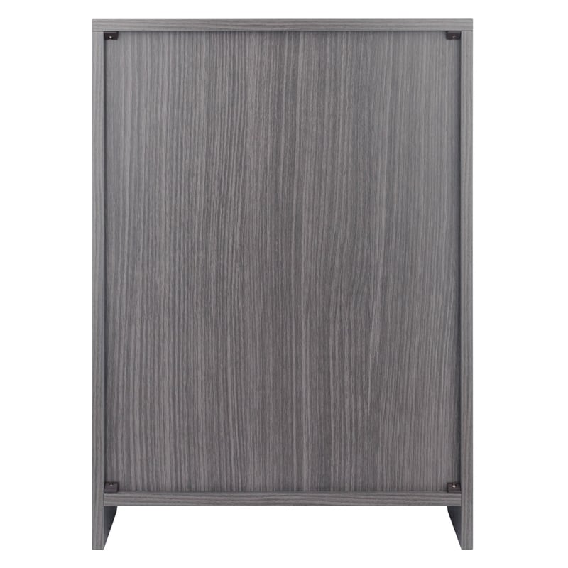 Scranton & Co Charcoal Open Shelf Storage Cabinet with 4 Adjustable Shelves