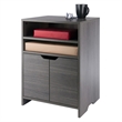 Scranton & Co Charcoal Open Shelf Storage Cabinet with 4 Adjustable Shelves
