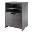 Scranton & Co Charcoal Open Shelf Storage Cabinet with 4 Adjustable Shelves