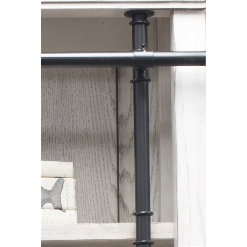 Scranton & Co 8' Tall Wood Bookcase Wall Ladder Storage White 120