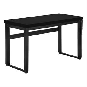 Scranton & Co Standing Adjustable Computer Desk 48&quotL Metal Legs Black