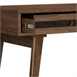 Scranton & Co Solid Wood Desk with Drawers in Rustic Natural Aged Brown
