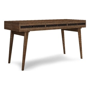 Scranton & Co Solid Wood Desk with Drawers in Rustic Natural Aged Brown