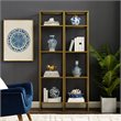Scranton & Co Metal/Glass Etagere Bookcase Set in Soft Gold