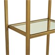 Scranton & Co Metal/Glass Etagere Bookcase Set in Soft Gold