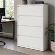 Scranton & Co 42-in 4 Drawer Metal Lateral File Cabinet White