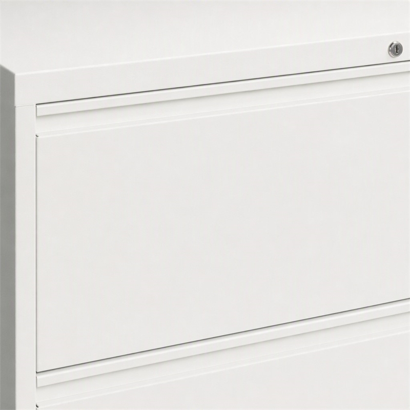 Scranton & Co 42-in 4 Drawer Metal Lateral File Cabinet White