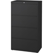 Scranton & Co 30-in Wide 4 Drawer Metal Lateral File Cabinet Black
