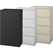 Scranton & Co 30-in Wide 4 Drawer Metal Lateral File Cabinet Black