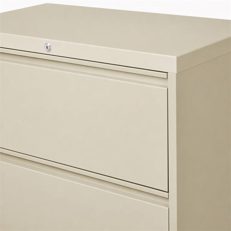 Scranton & Co 3-Drawer Metal Lateral File Cabinet in Putty 36