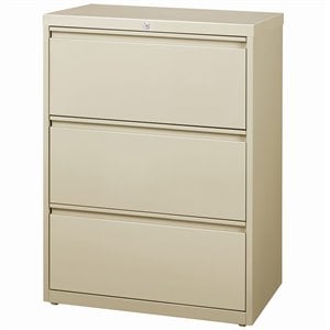 Scranton & Co 3-Drawer Metal Lateral File Cabinet in Putty 36&quot Wide