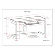 Scranton & Co Solid Acacia Wood 60 in Desk with Distressed Gray Finish