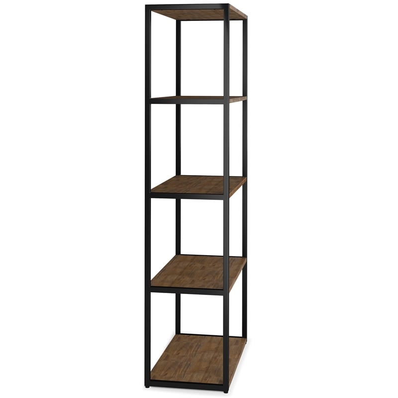 Scranton & Co Solid Acacia Wood 30 in Wide Bookcase Rustic Natural Brown