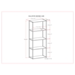 Scranton & Co Solid Acacia Wood 30 in Wide Bookcase Rustic Natural Brown