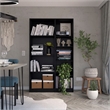 Scranton & Co Sutton 2 Piece Living Room Set in Black Engineered Wood