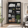 Scranton & Co Sutton 2 Piece Living Room Set in Black Engineered Wood