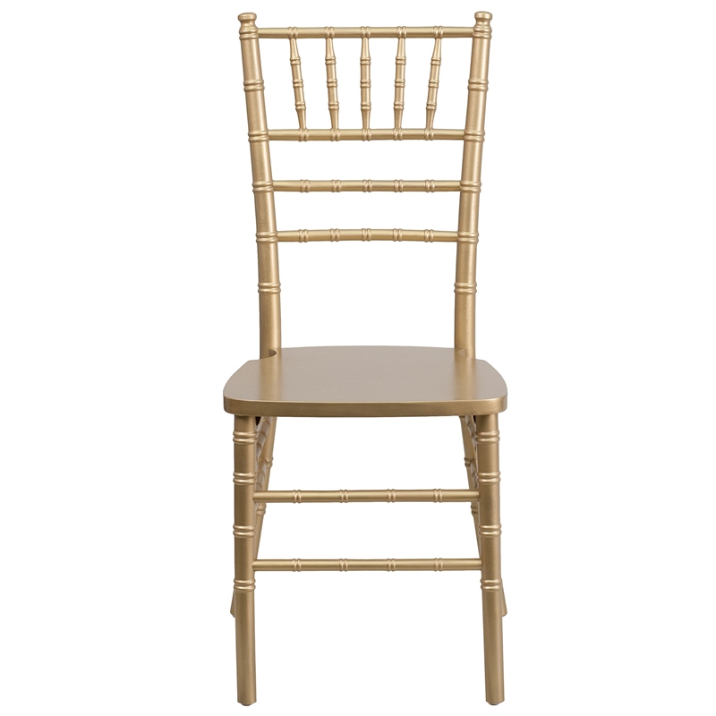 Scranton & Co Wood Chiavari Stacking Dining Chair in Gold