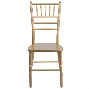 Scranton & Co Wood Chiavari Stacking Dining Chair in Gold