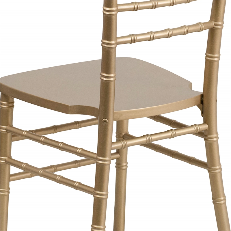 Scranton & Co Wood Chiavari Stacking Dining Chair in Gold