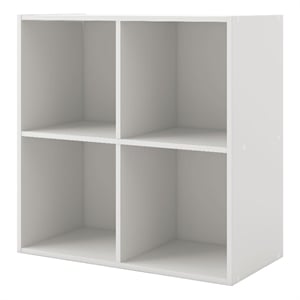 Scranton & Co Stackable 4-Shelf MDF Bookcase in White Finish