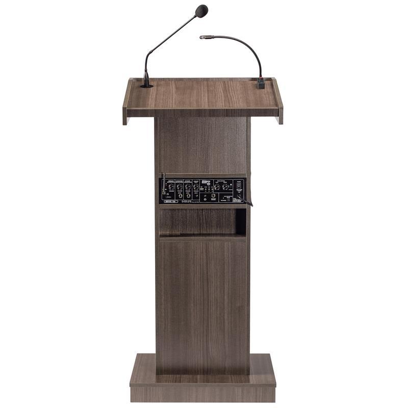 Scranton & Co Orator Lectern with Rechargeable Battery in Ribbonwood Finish