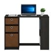 Scranton & Co Modern Computer Study Desk in Wood and Espresso Finish
